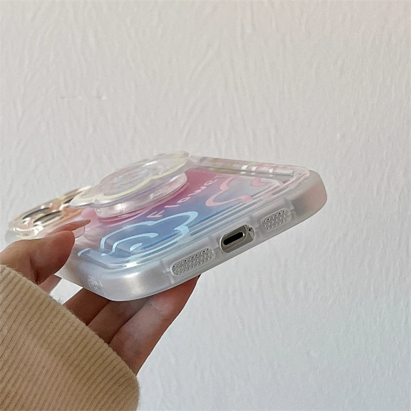 Flower Cover Grip Holder iPhone Case
