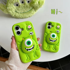 Funny Cartoon Monsters Cover With Stand Holder iPhone Case