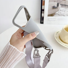 Crossbody Necklace Strap Lanyard Matte Silicone iPhone Case