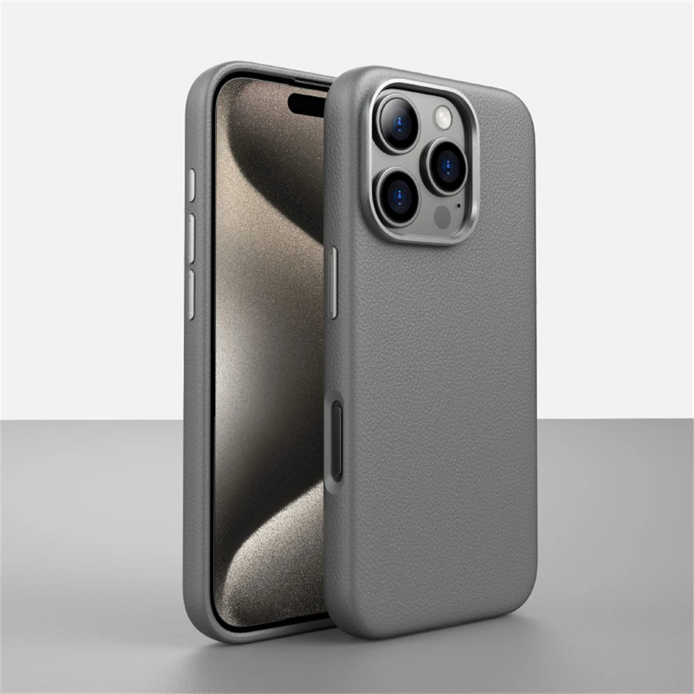 Business PU Leather Magnetic iPhone Case