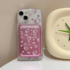 Hello Kitty Magnetic Wallet Holder Magsafe iPhone Case