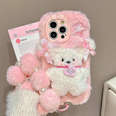 Pink Plush 3D Doll iPhone Case