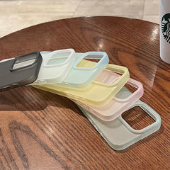 Soft Matte Candy Transparent iPhone Case