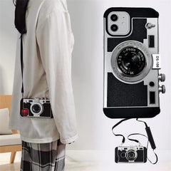 Emily In Paris 3D Vintage Camera Leather iPhone Case