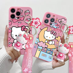 Hello Kitty With Keychain Soft iPhone Case