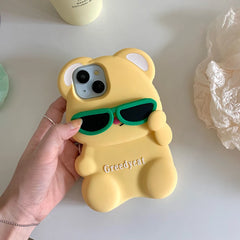 Funny Glasses Bear iPhone Case