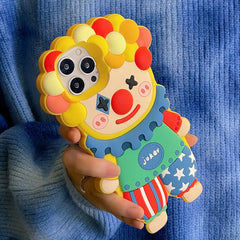 3D Cartoon Joker Clown Silicone iPhone Case