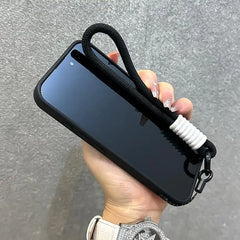 Shockproof Armour Wrist Strap Back iPhone Case
