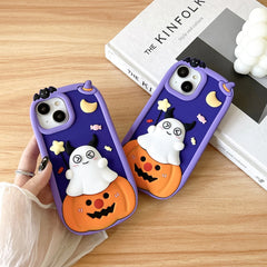 Halloween Pumpkin Ghost Soft Silicone iPhone Case
