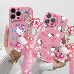 Hello Kitty With Keychain Soft iPhone Case