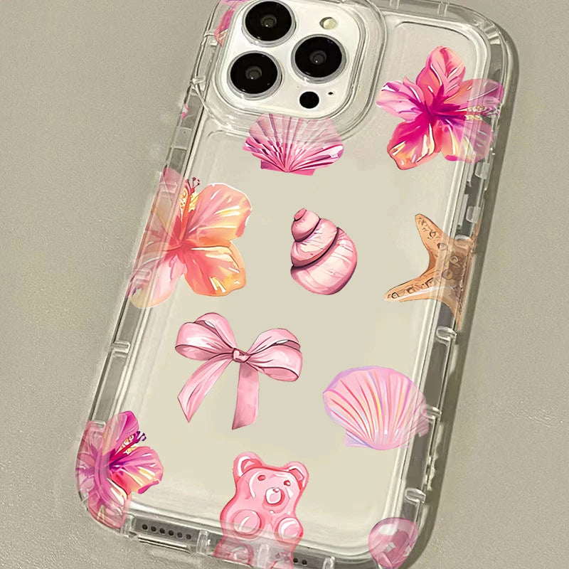 Blue Ocean Animals Clear Silicone iPhone Case