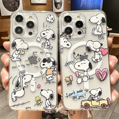 Snoopy Cute Cartoon With Magsafe iPhone Case