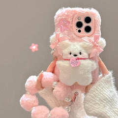 Pink Plush 3D Doll iPhone Case